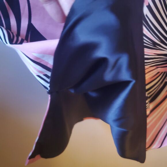 Elie Tahari 10 Ginny Couture Dress Strap Sheath Tropical Miami Deco Print Lined - Picture 8 of 15